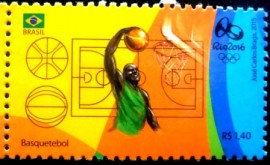 Selo postal do Brasil de 2015 Basquetebol
