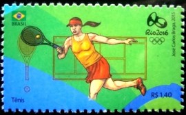 Selo postal do Brasil de 2015 Tênis