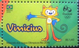 Selo postal do Brasil de 2015 Mascote Vinícius