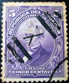 Selo postal do Equador de 1915 Pres. Gen. Urvina