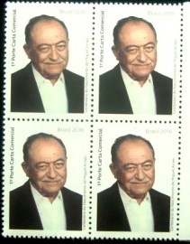 Quadra de selos postais do Brasil de 2016 Miguel Arraes