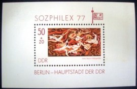 Bloco semi-postal a Alemanha Oriental 1977 Sozphilex 77