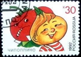 Selo postal da Rússia de 1992 Chipolino
