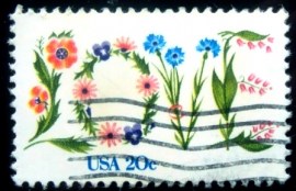 Selo postal dos Estados Unidos de 1982 Love 20c