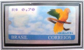 Selo etiqueta do Brasil de 2001 Ararajuba  0,70