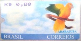 Selo etiqueta de 2001 Ararajuba 0,80