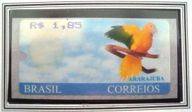Selo etiqueta do Brasil de 2003 Ararajuba 1,85