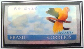 Selo etiqueta do Brasil de 2007 Ararajuba 1,20