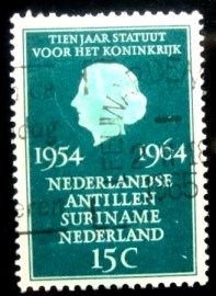 Selo postal da Holanda de 1965 Royal Constitution