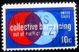Selo postal dos Estados Unidos de 1975 Labor and Management