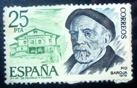 Selo postal da Espanha de 1978 Pio Baroja