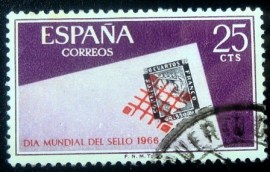 Selo postal da Espanha de 1966 World Stamp Day