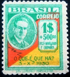 Selo postal do Brasil de 1931 Oswaldo Aranha