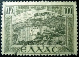 Selo postal da Grécia de 1947 Mosteiro de São João