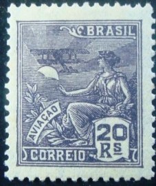 Selo postal do Brasil de 1930 Aviação 20