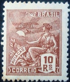 Selo postal do Brasil 1931 Aviação 10rs