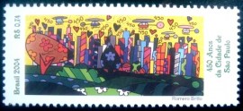 Selo postal do Brasil de 2004 Edifícios