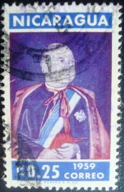 Selo postal da Nicaragua de 1959 Cardeal Spellman