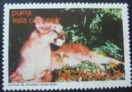 Selo postal da Nicarágua de 1974 Puma