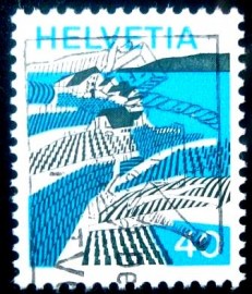 Selo postal da Suíça de 1973 Riex