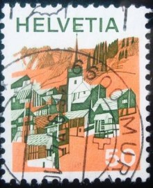 Selo postal da Suíça de 1973 Ernen