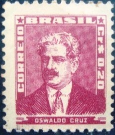 Selo postal do Brasil de 1961 Oswaldo Cruz 0,40 U