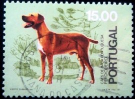 Selo postal de Portugal de 1981 Perdiguero