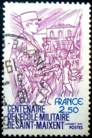 Selo postal da França de 1981 Military School of Saint Maixent