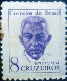 Selo postal regular emitido no Brasil em 1963 - 519 N