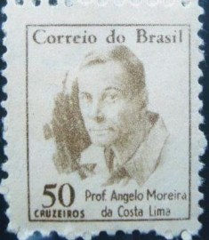 Selo postal do Brasil de 1966 Angelo Moreira Costa Lima N