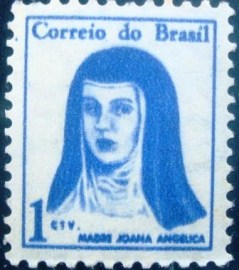 Selo postal do Brasil de 1967 Madre Joana Angélica - R 0526 M