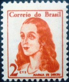 Selo postal do Brasil de 1967 Marília de Dirceu