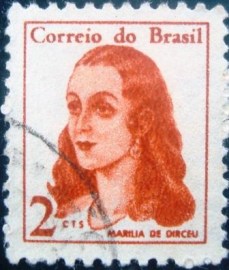 Selo postal Regular emitido no Brasil em 1967 - 0527 U