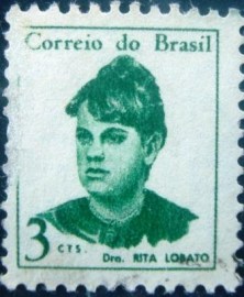 Selo postal Regular emitido no Brasil em 1967 - 0528 U