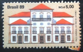 Selo postal do Brasil de 1989 Paço Imperial RJ