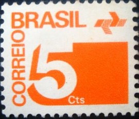 Selo postal Regular emitido no Brasil em 1974  540 N