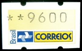 Selo semiautomato Brasil 1993 Logo ECT 9600