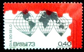 Selo postal do Brasil de 1973 Dia do Selo C n