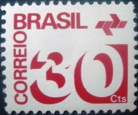 Selo postal do Brasil de 1972 Cifra 30