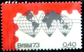 Selo postal do Brasil de 1973 Dia do Selo D