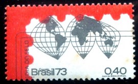 Selo postal do Brasil de 1973 Dia do Selo D n