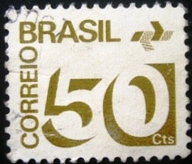 Selo postal do Brasil de 1974 Tipo Cifra 50