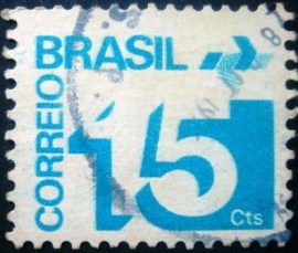 Selo postal Regular emitido no Brasil em 1975  546 U