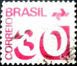Selo postal Regular emitido no Brasil em 1975  549 U