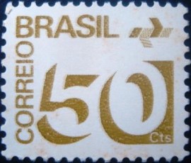 Selo postal Regular emitido no Brasil em 1975  550 M