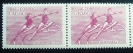 Par de selos postais de 1955 Jogos da Primavera