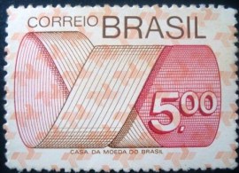 Selo postal Regular emitido no Brasil em 1974  555 M