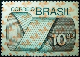 Selo postal Regular emitido no Brasil em 1974  556 M