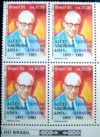 Quadra de selos postais de 1993 Tristão de Athayde