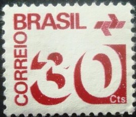 Selo postal Regular emitido no Brasil em 1972  543 N